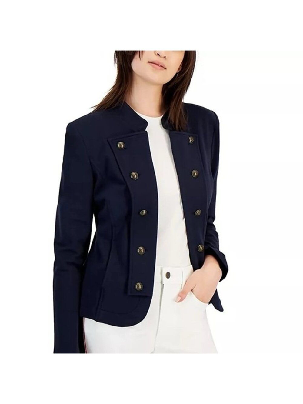 Tommy Hilfiger Military Blazer Jacket 2X Navy Blue